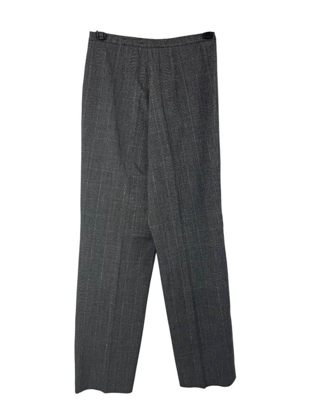 Vintage Worthington Womens 10T Tall Gray Plaid Dress Pants Metallic Stretch Used - Picture 3 of 13